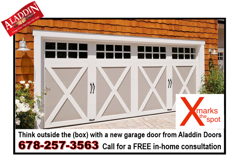 Modern X shape garage door design
