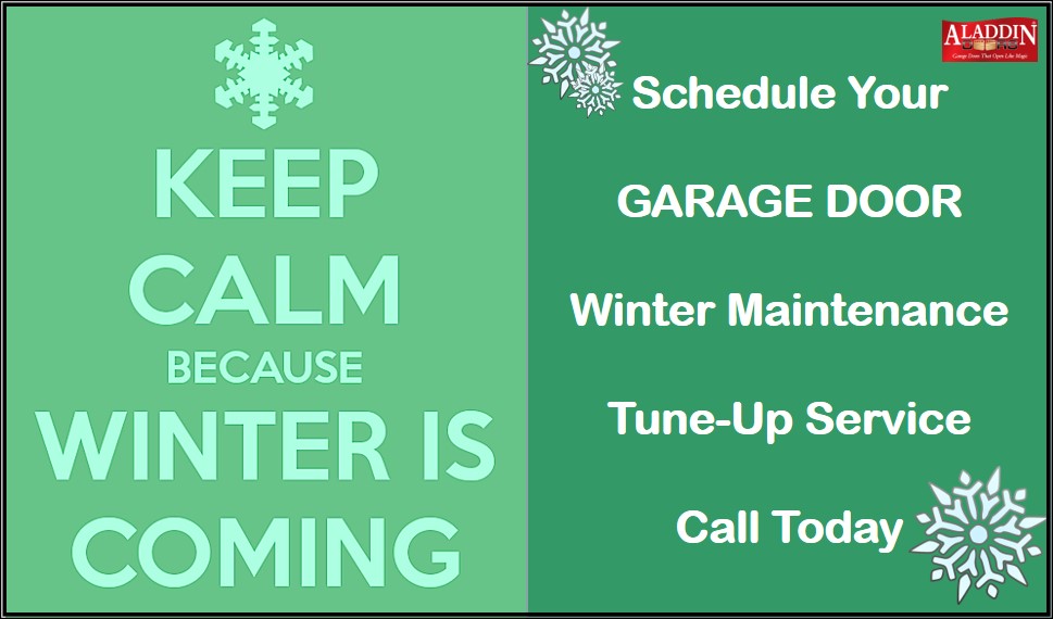 garage door winter maintenance graphic